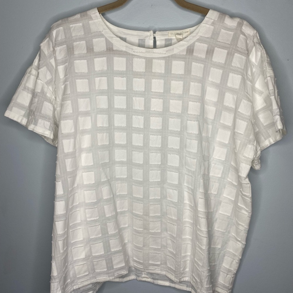 eileen fisher white top